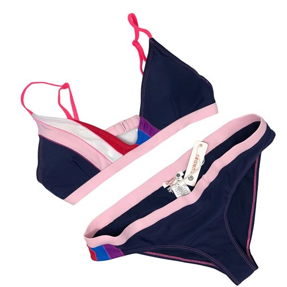 Sundry Anthropologie Sz Large Colorblock Bikini 2 pc Lot or Mix & Match Sizes - Picture 4 of 9
